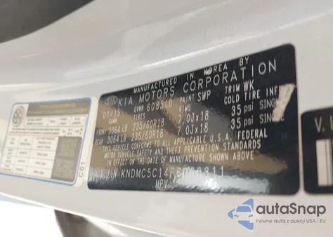 2015 Kia Sedona Sx из США, поврежденный, VIN KNDMC5C14F6066311